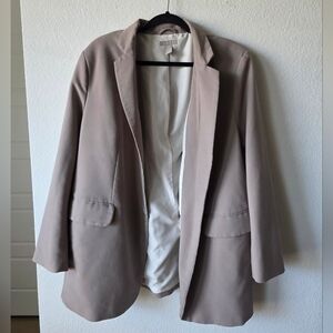 Women's Taupe Oversized Blazer Jacket - H&M